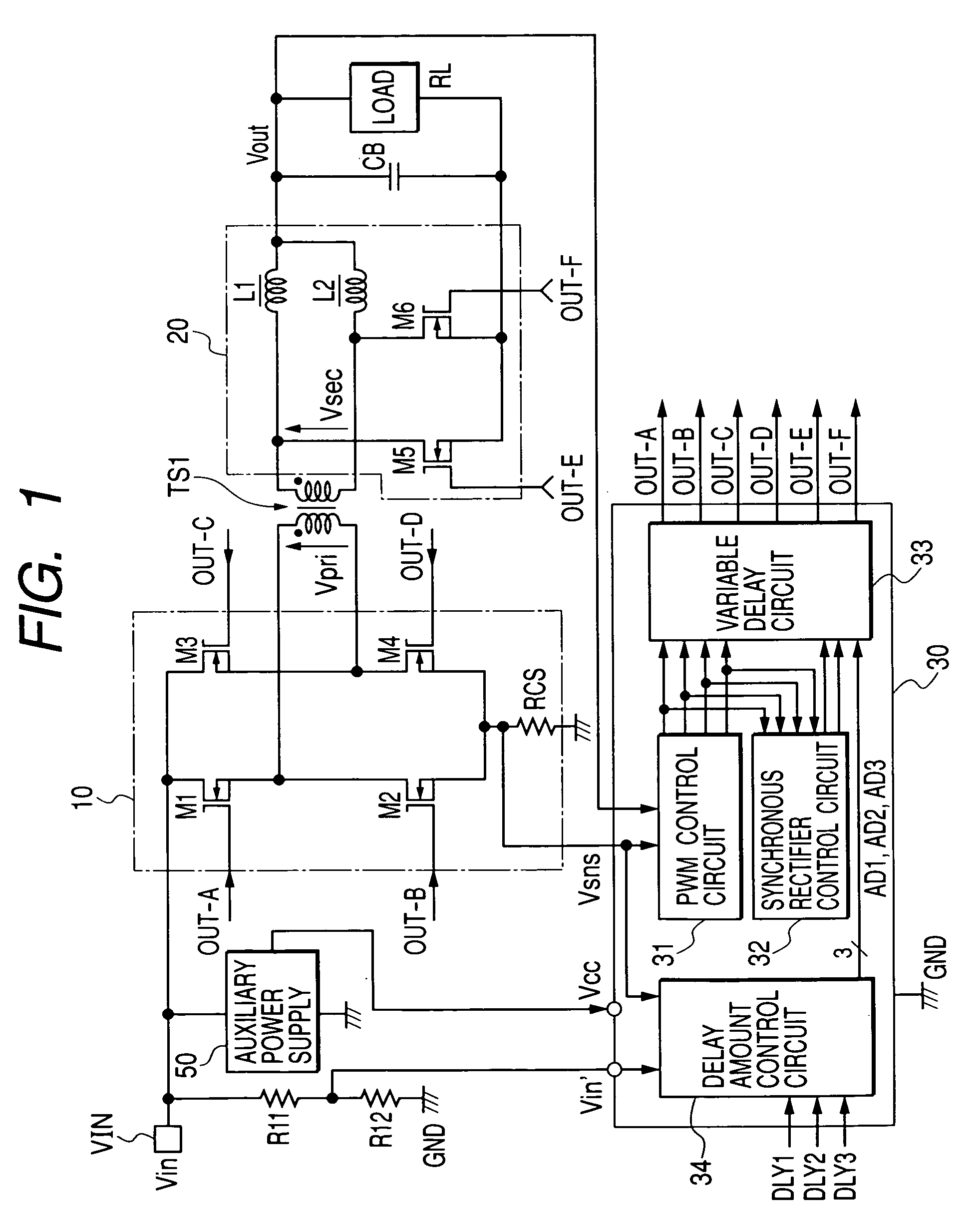 Switching power supply device and the semiconductor integrated circuit for power supply control