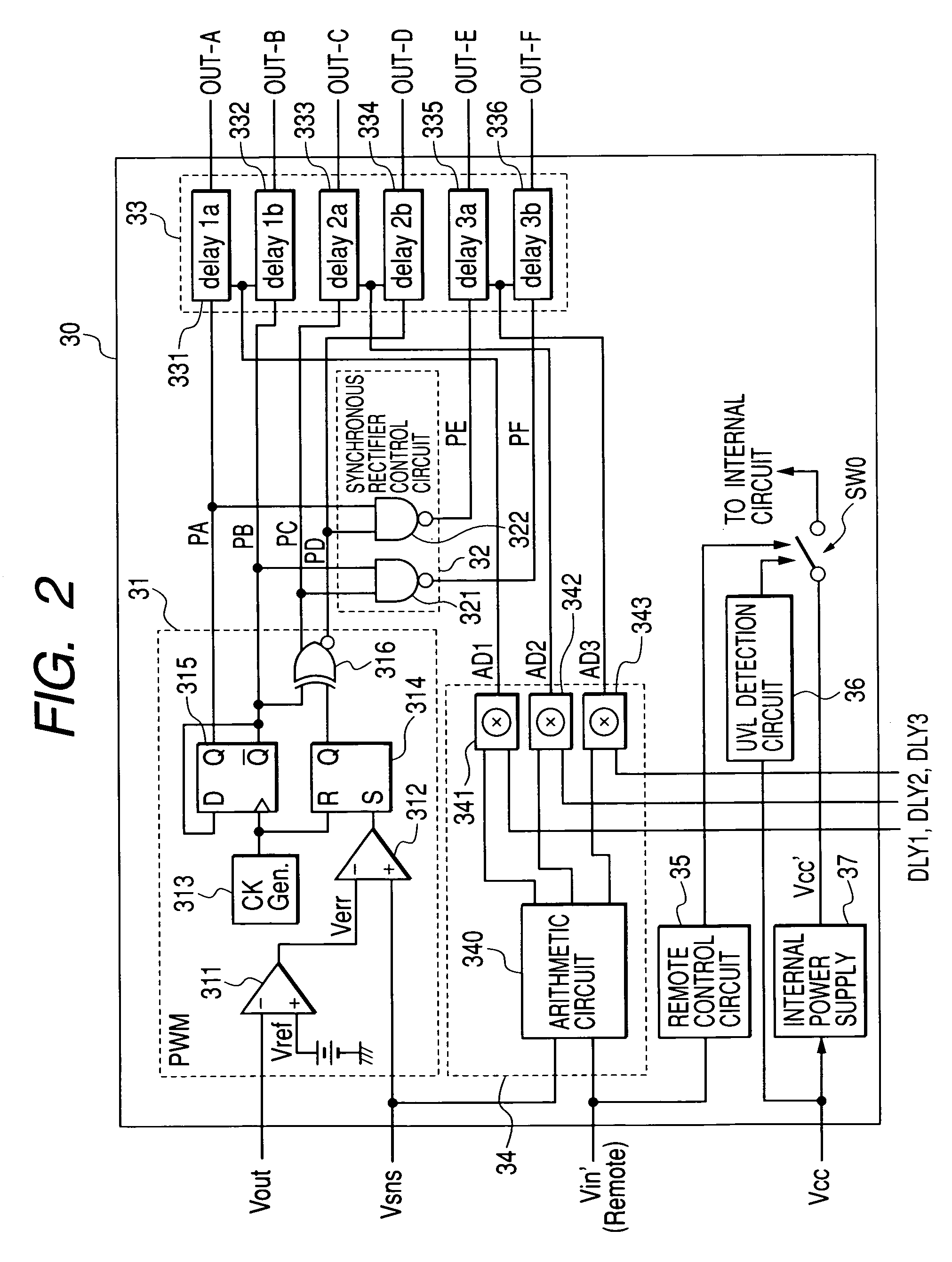 Switching power supply device and the semiconductor integrated circuit for power supply control