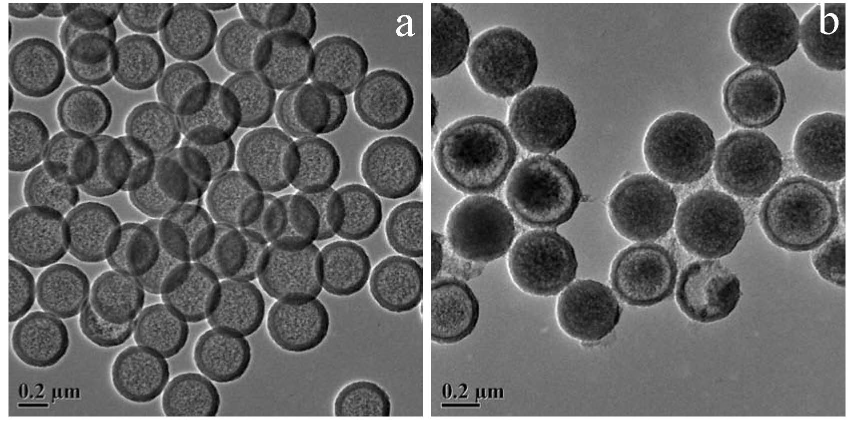 Method for preparing functional modified hollow mesoporous or core/shell mesoporous silicon dioxide nanometer granules