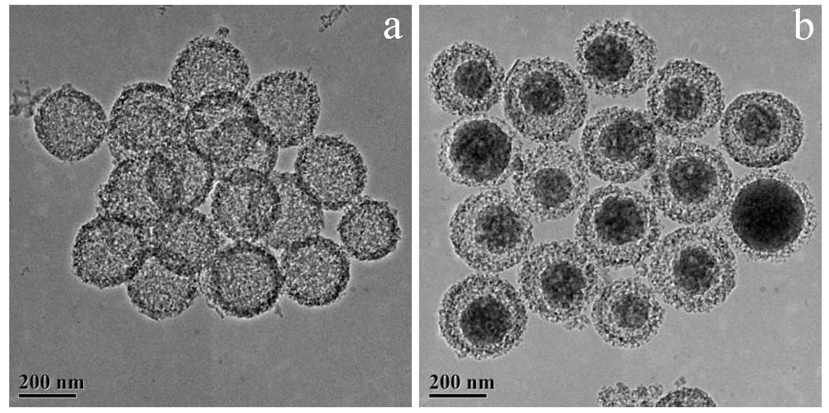 Method for preparing functional modified hollow mesoporous or core/shell mesoporous silicon dioxide nanometer granules