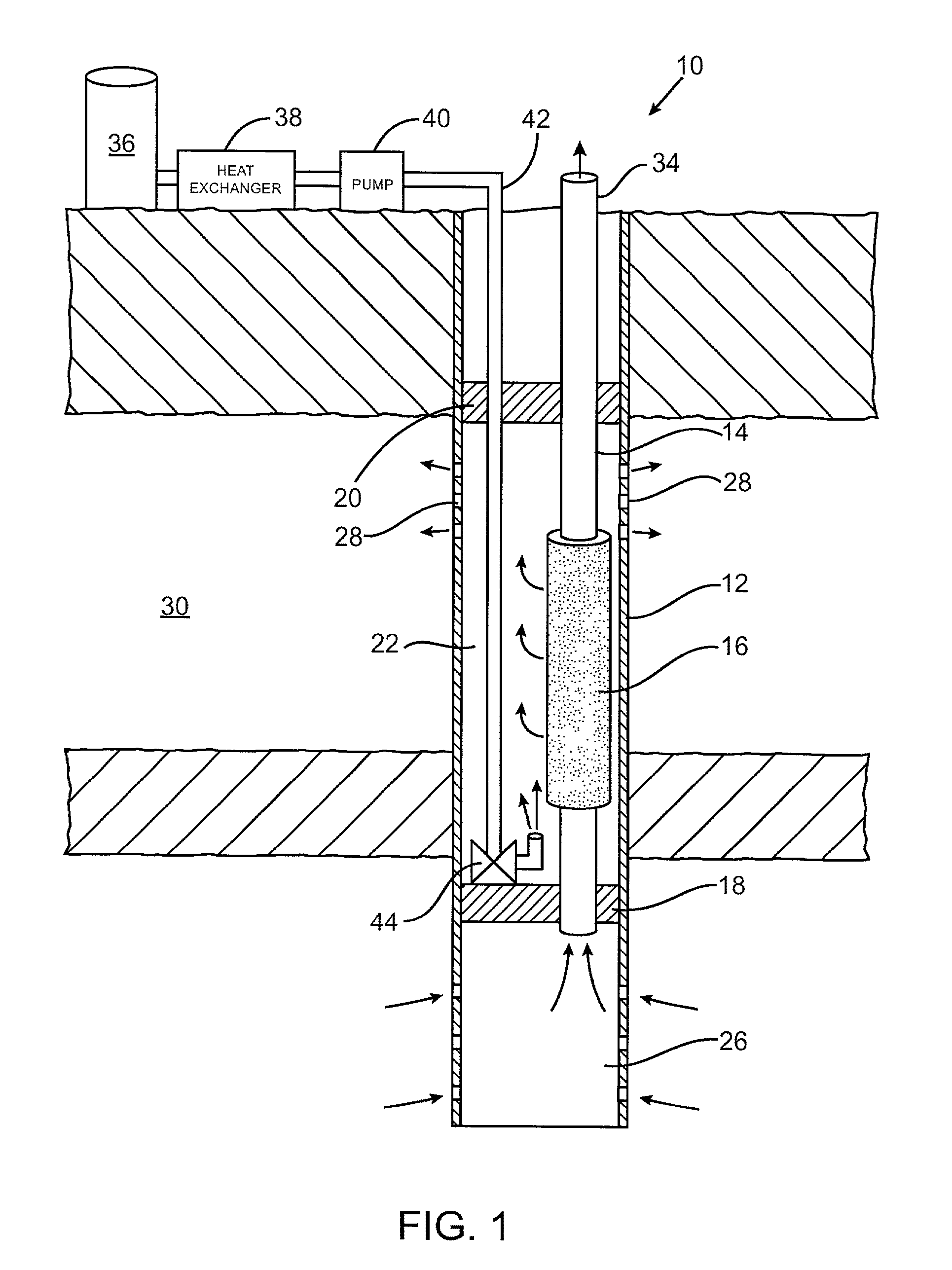Downhole membrane separation system with sweep gas