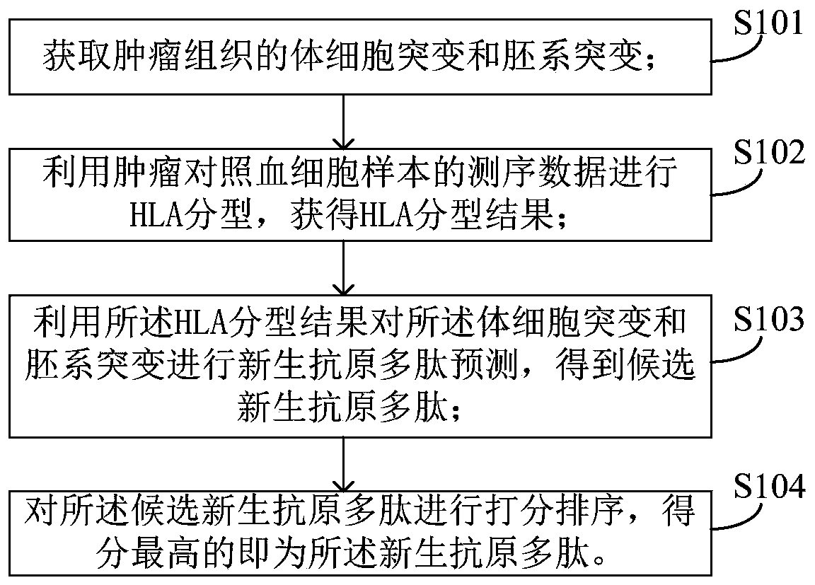 Method and device for detecting tumor neoantigen polypeptide