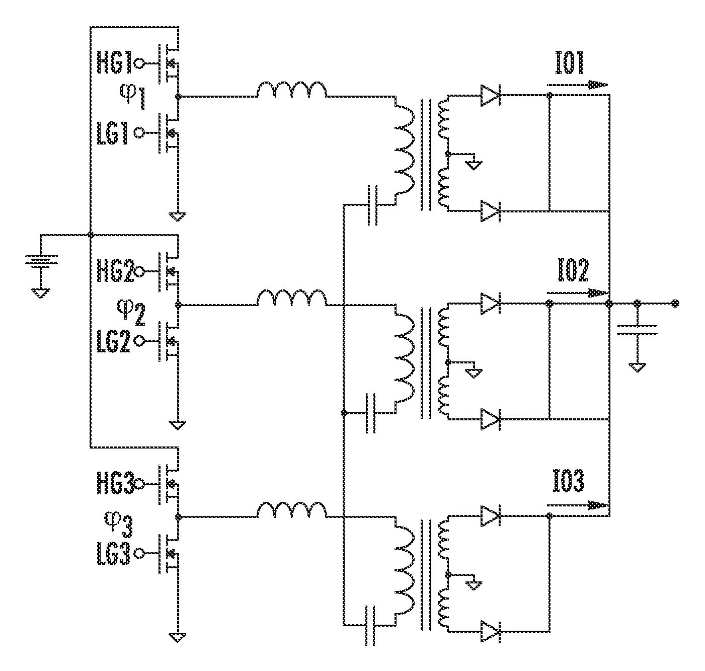 Multi-phase resonant converter and method of controlling it