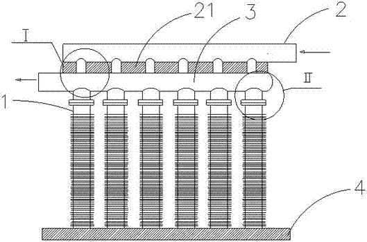 Finned tube heat exchanger and application thereof and afterheat boiler