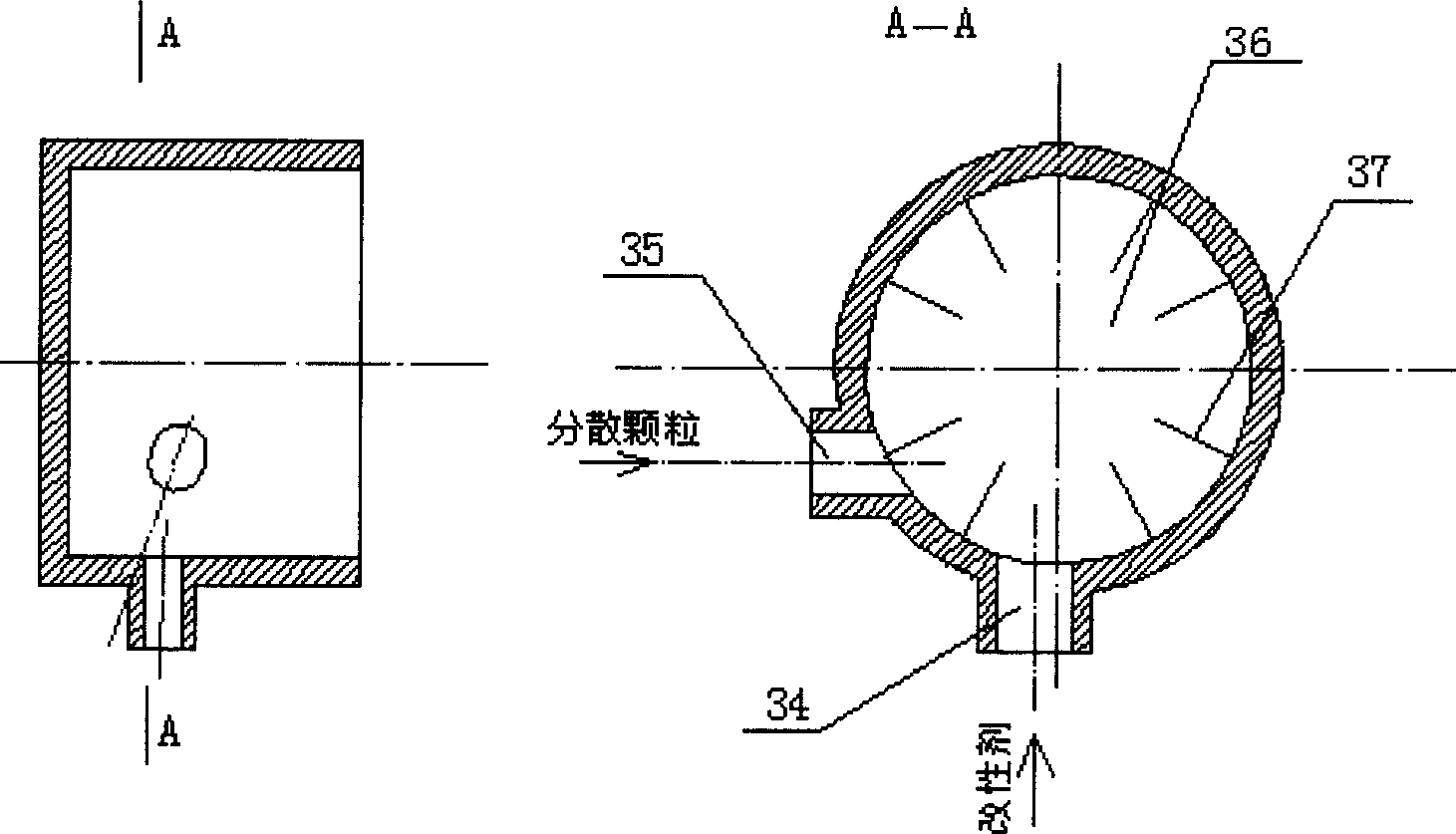 Process and apparatus for dispersing and surface modifying nano and micrometer particles by aerosol process