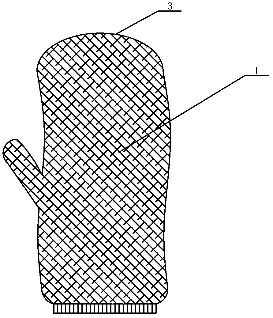 Glove-type abrasive paper with two sides capable of being used
