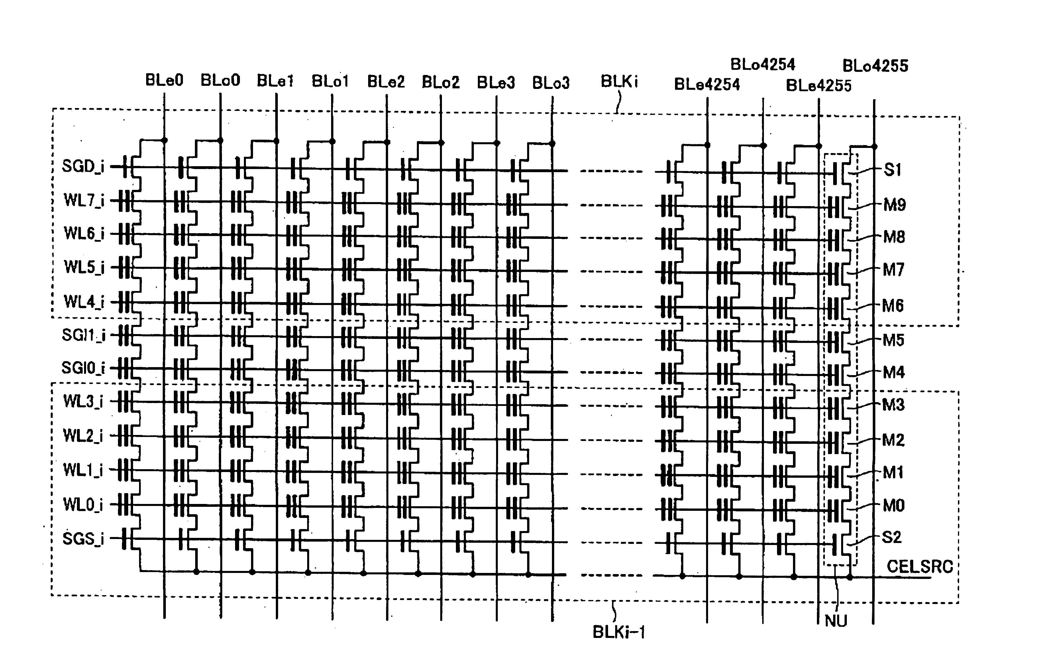 Non-volatile semiconductor memory device with NAND string memory transistor controlled as block separation transistor