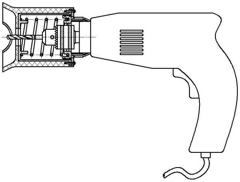 Safety device for guidance of electric drill