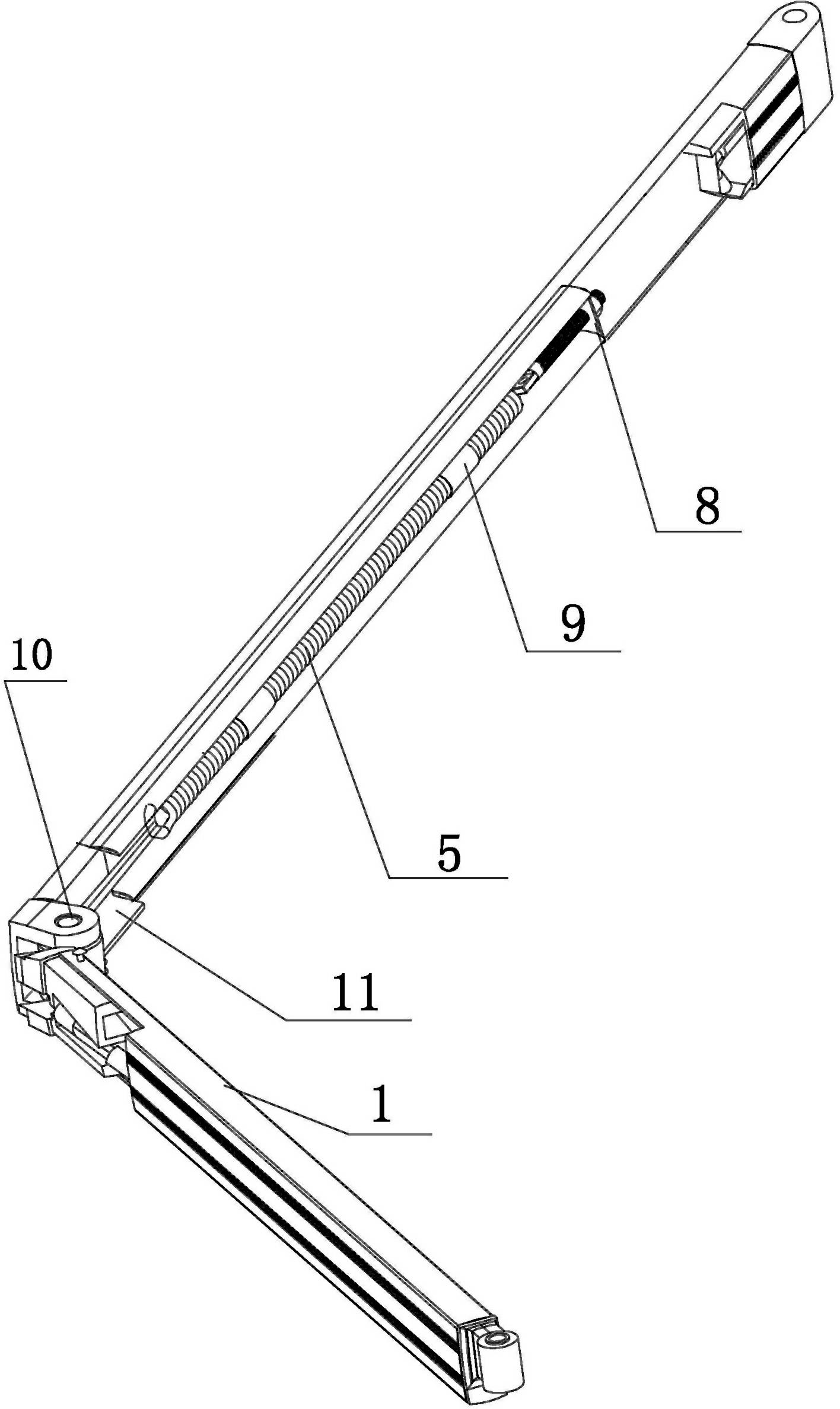 Arm tension spring structure of awning