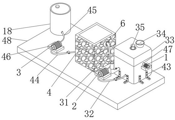 Tap water staged filtering device for municipal tap water plant