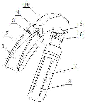 Simple handheld laryngoscope