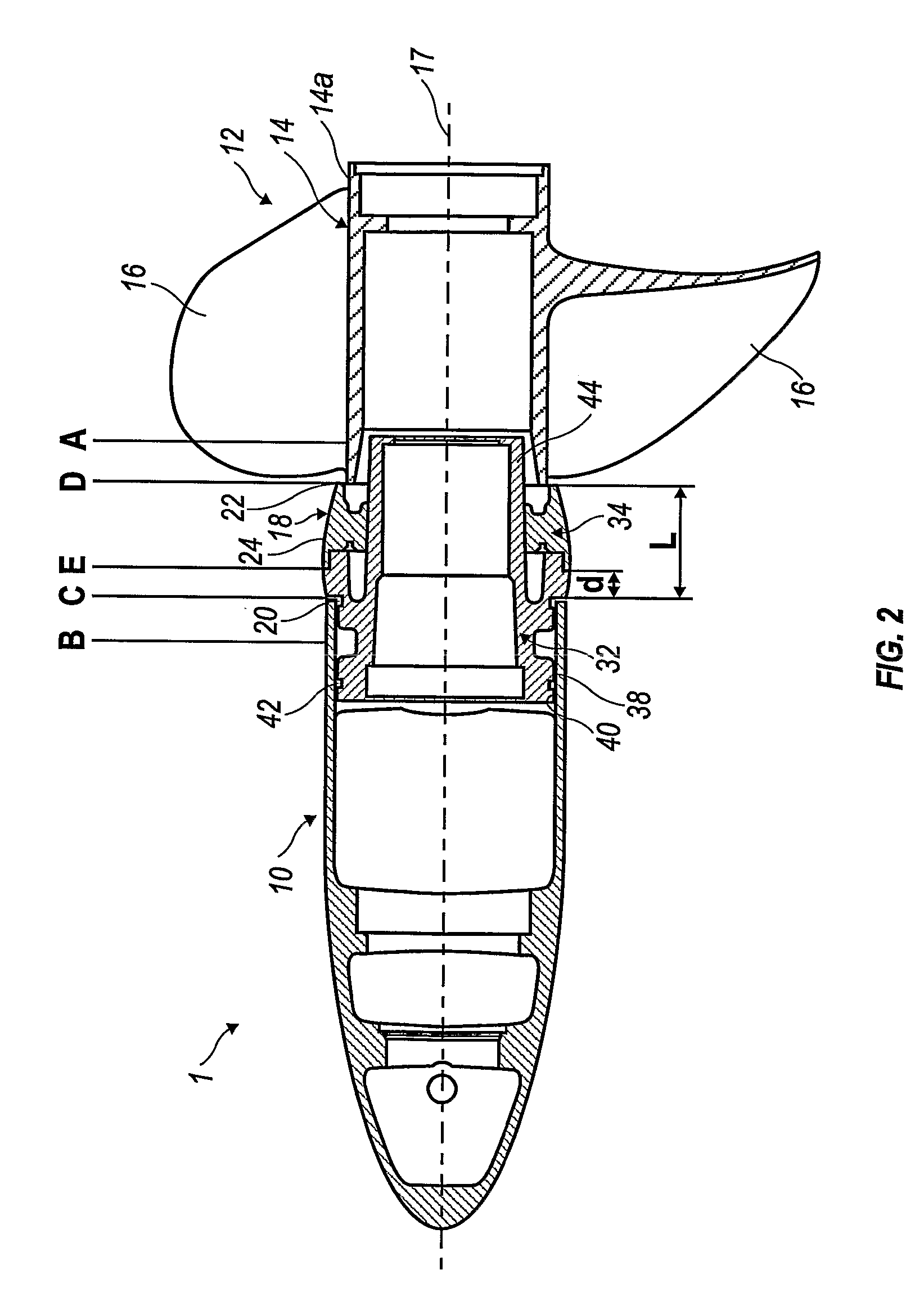 Marine propeller drive