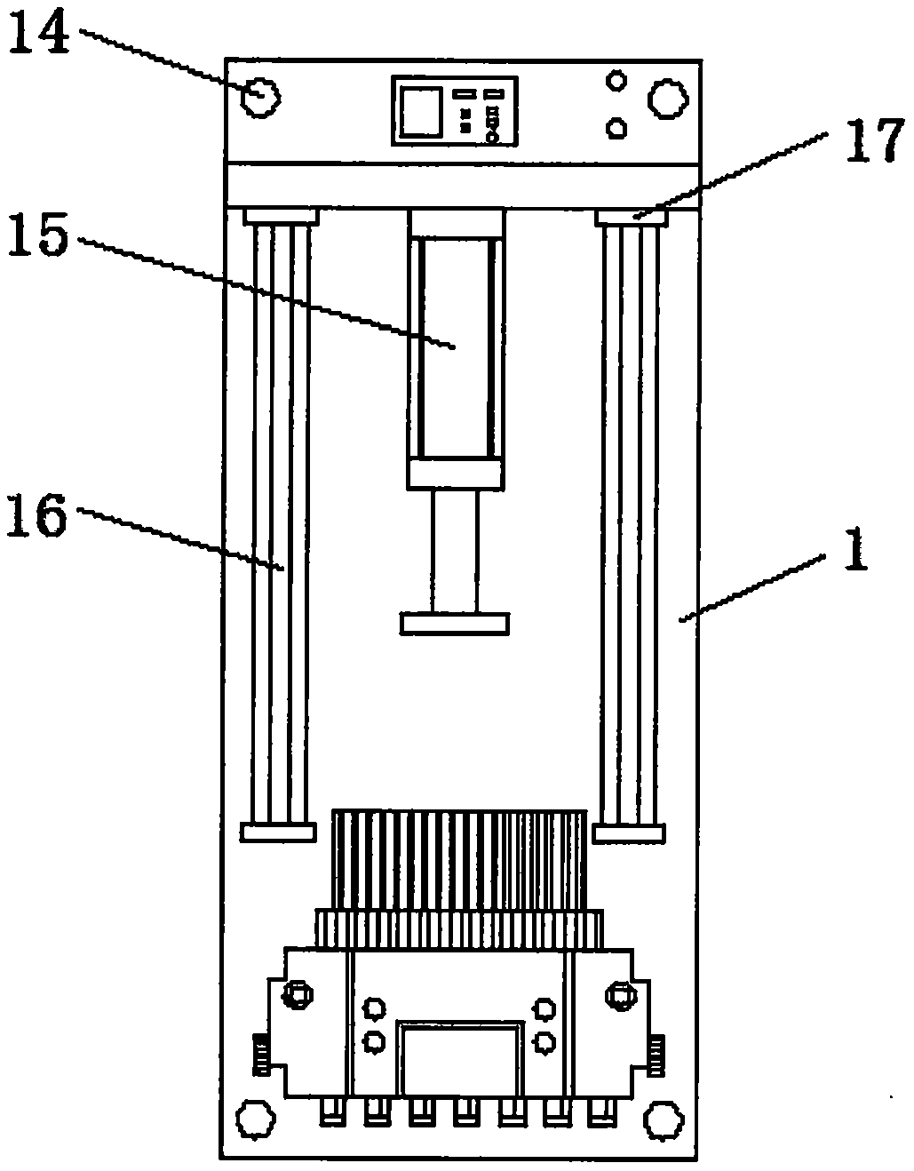 Automatic positioning and crimping device for wiring terminal of intelligent electric energy meter