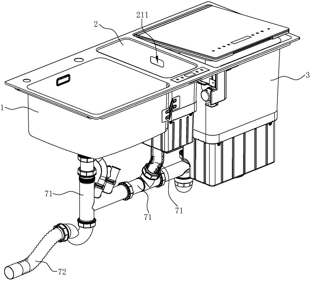 Integrated water channel cleaning device