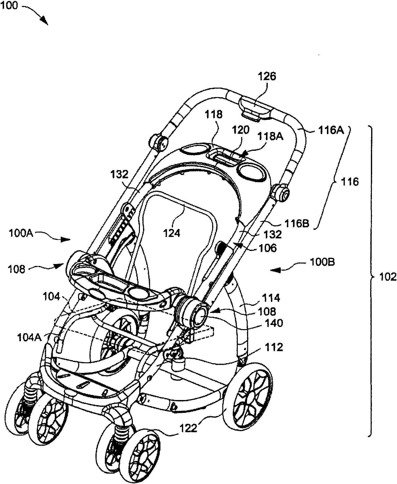 Withdrawable infant carrying device