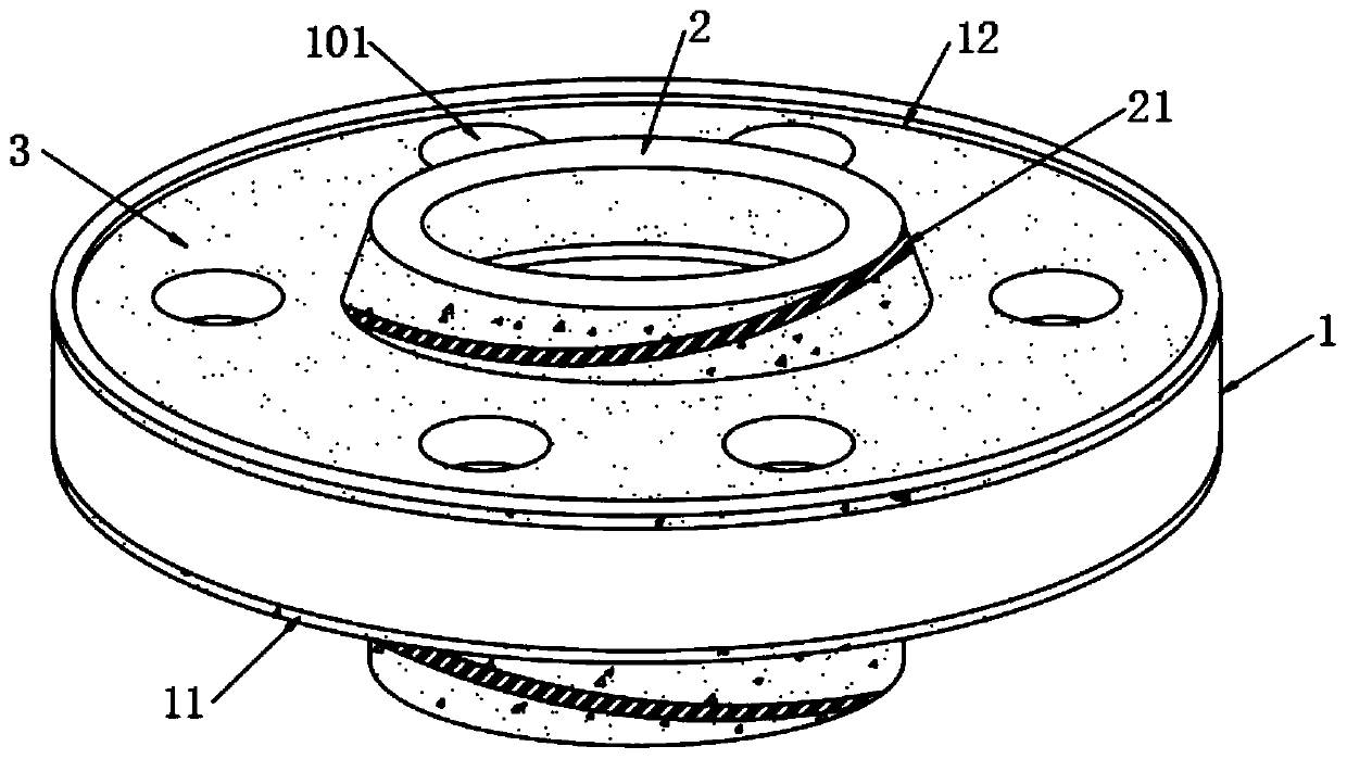 Flange for pressure vessel and machining method thereof
