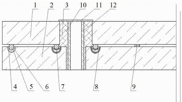 High-temperature-sheet-combination plain vacuum glass provided with edges sealed by sealing grooves and provided with mounting hole(s)