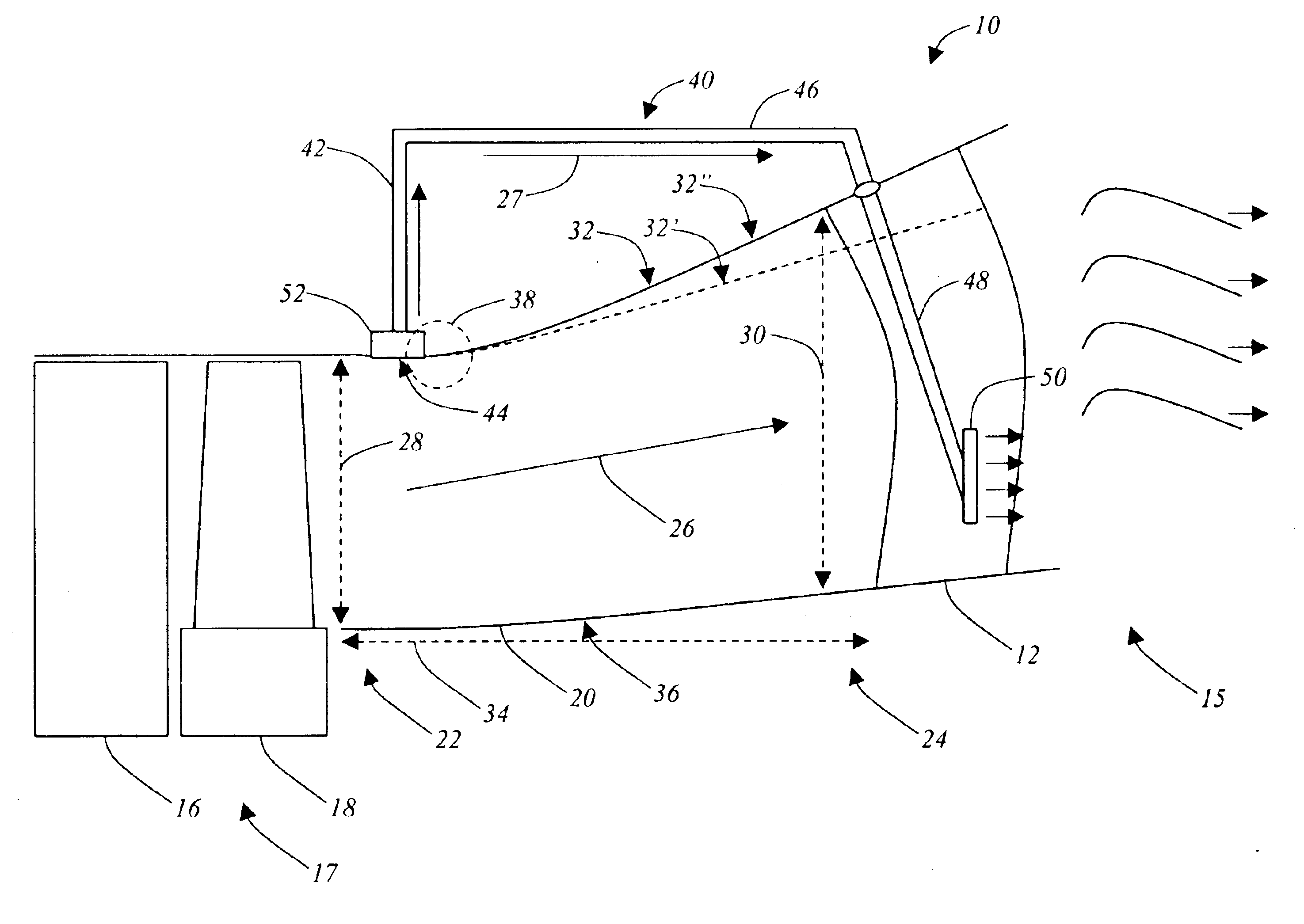 Self-aspirating high-area-ratio inter-turbine duct assembly for use in a gas turbine engine