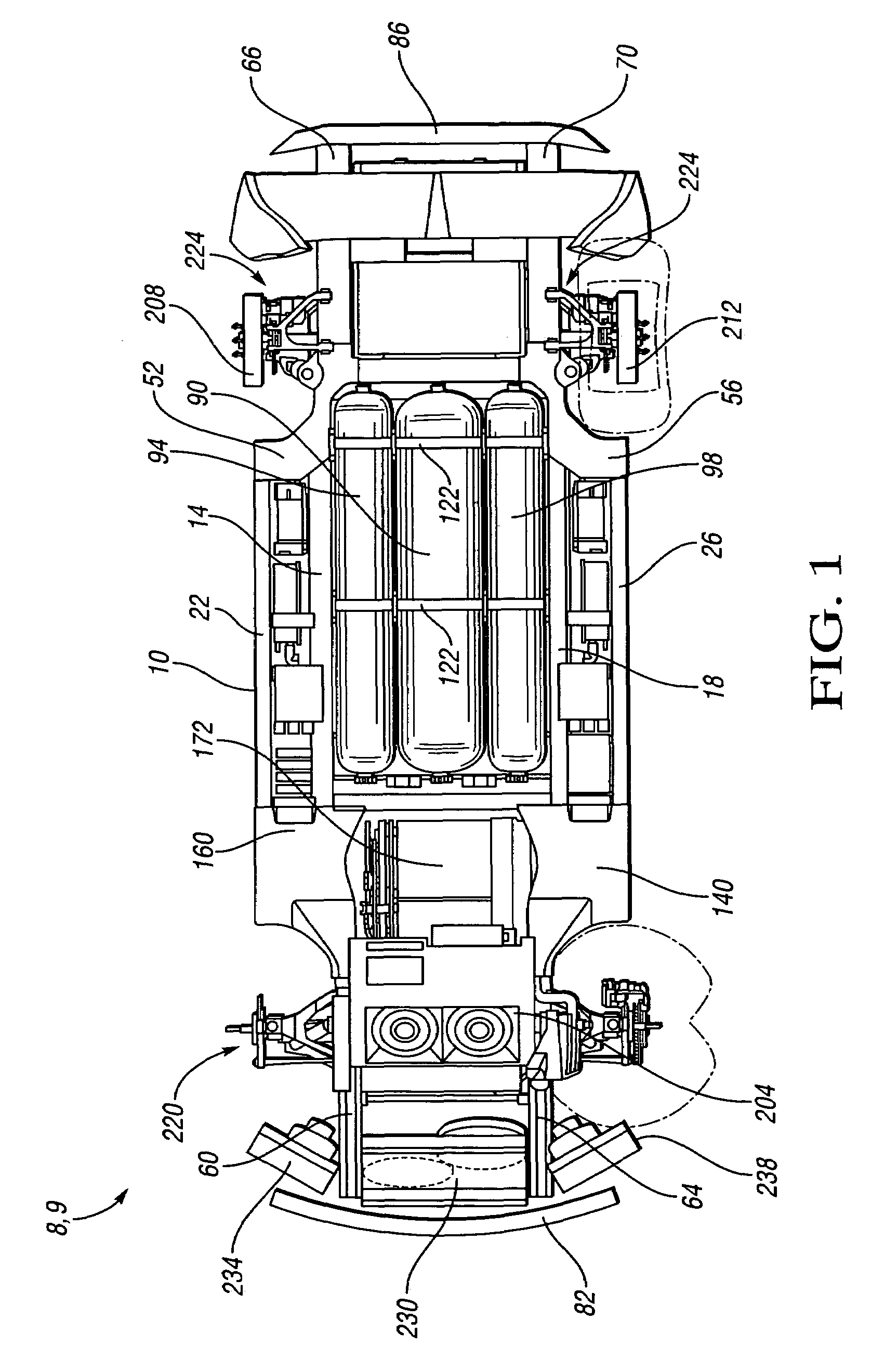 Fuel cell vehicle architecture