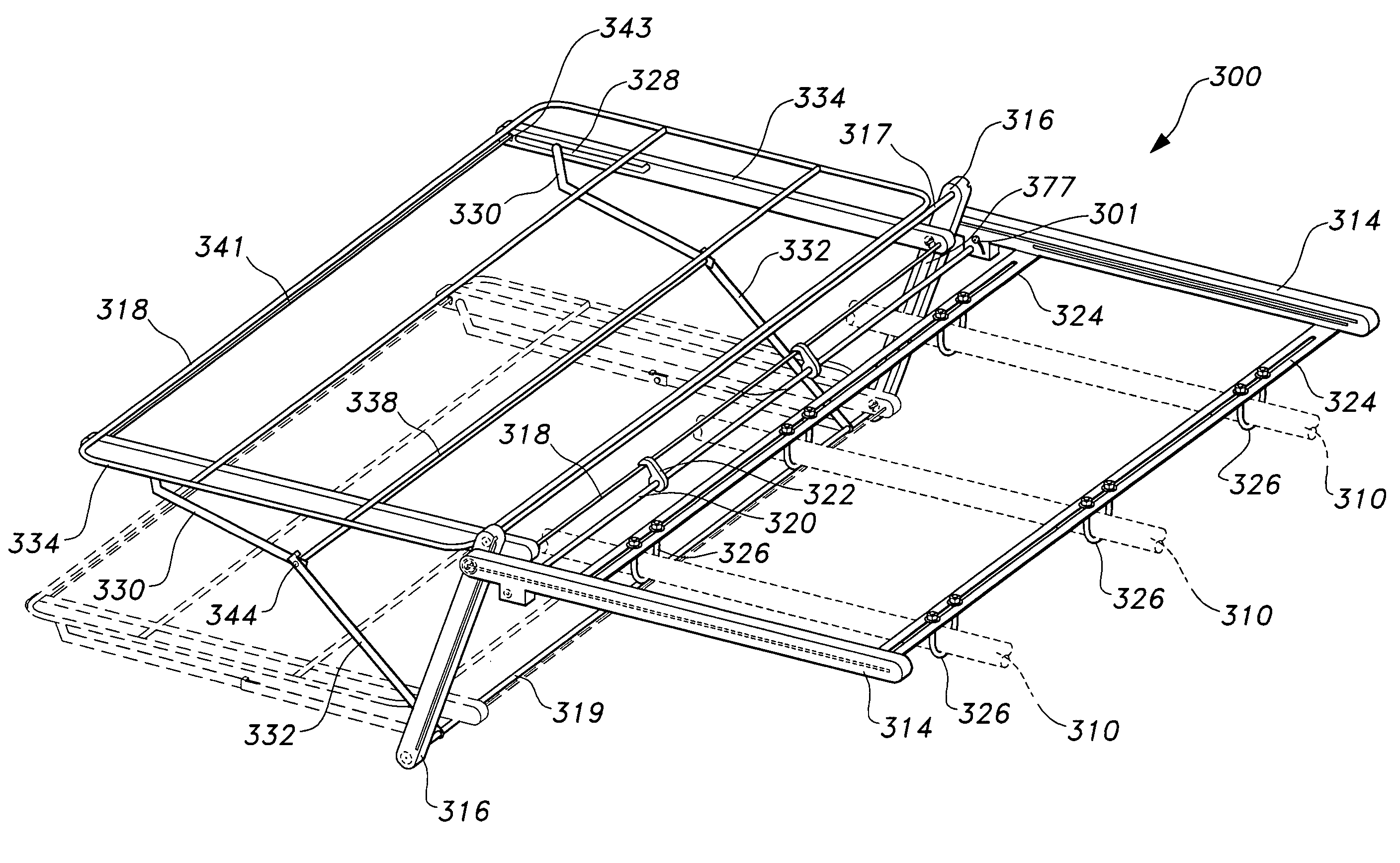 Motorized loader rack for vehicle roof