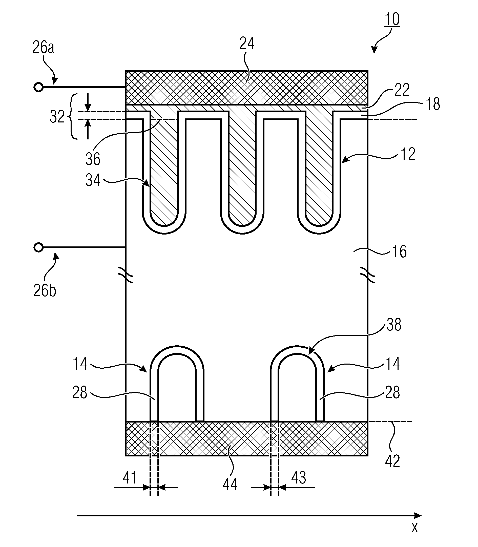 Integrated capacitor and method for producing the same