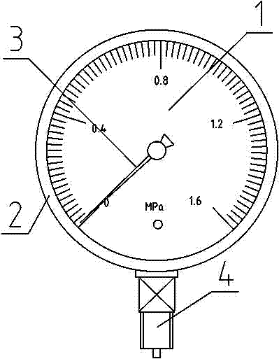 Straight-through type C-shaped bourdon tube high-pressure sulfur-resisting pressure gauge and manufacturing method thereof