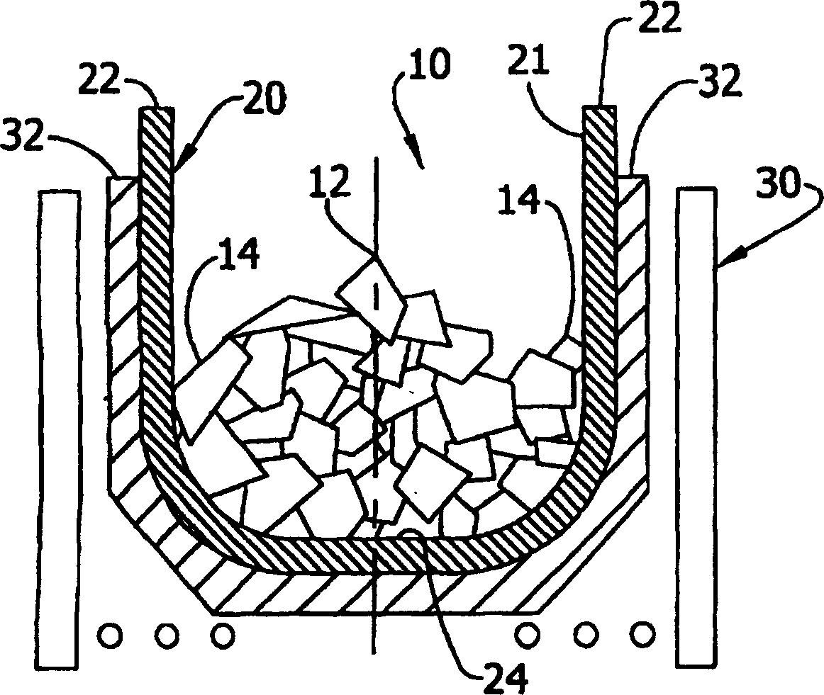 Intermittent feeding technique for increasing the melting rate of polycrystalline silicon