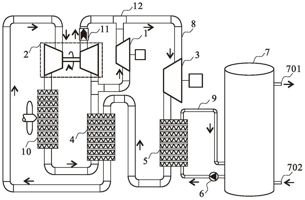 A closed heat pump hot water preparation method with air circulation