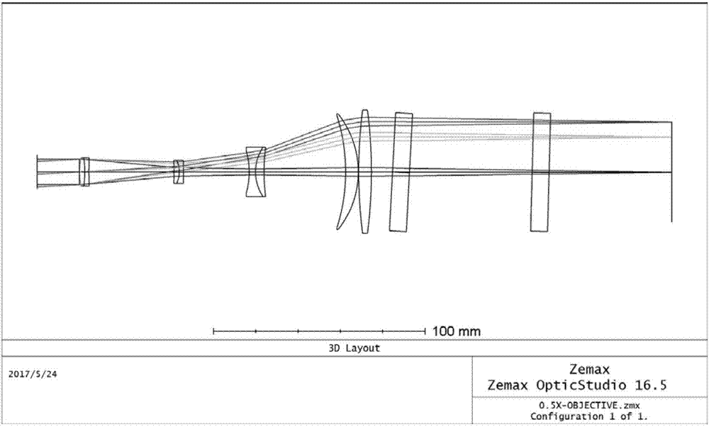 Mirau-type wide-field-of-view interference microscopic objective optical system