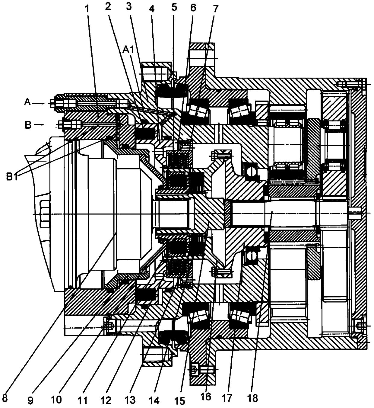 Hydraulically driven reducer release device