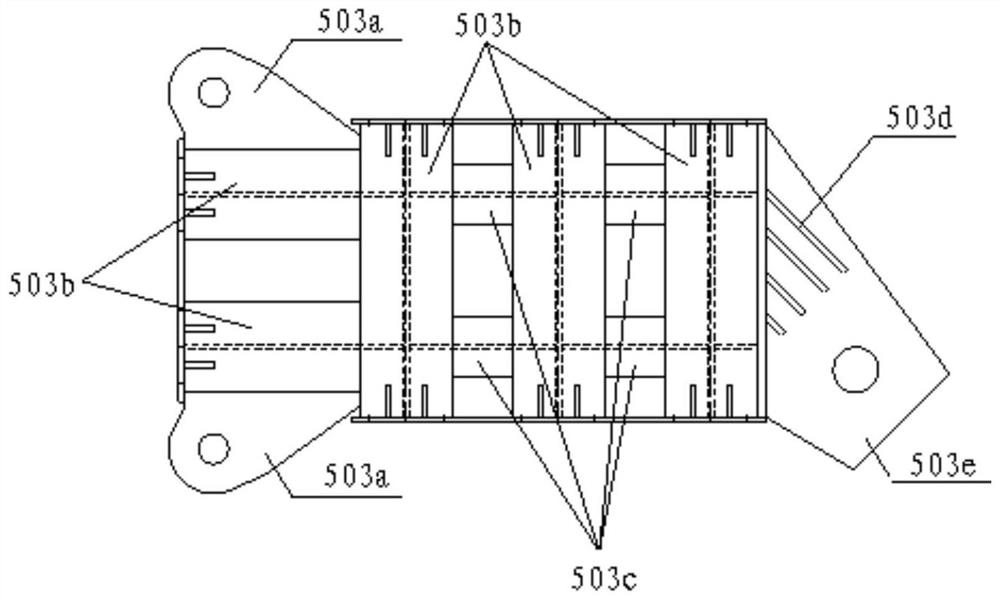 Splayed lattice type truss steel supporting structure