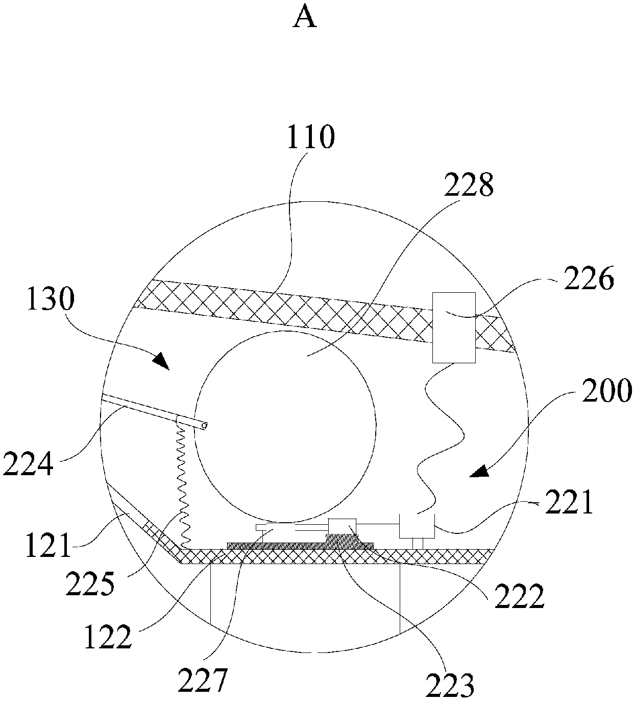 Massaging and unblocking device for mammary gland