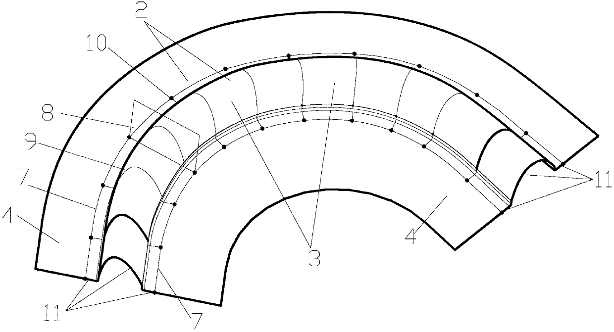 Aircraft engine lip low-half section drawing forming method