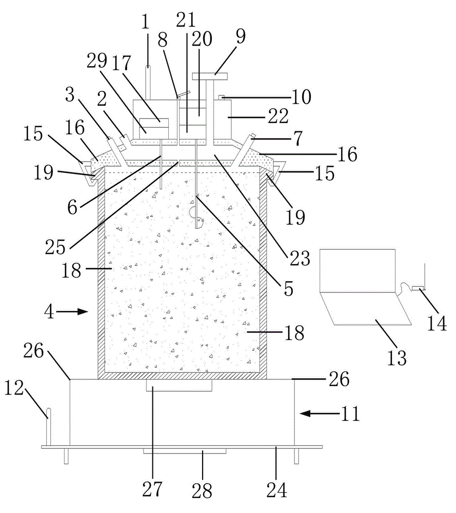 Freshly mixed concrete comprehensive determinator and manufacturing method and determining method thereof
