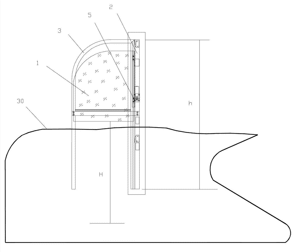 Laterally-driven electric lifting window for transportation mean