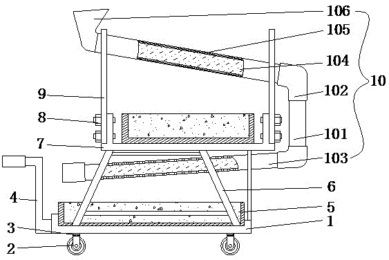 Water-saving type flower planting frame capable of achieving independent watering