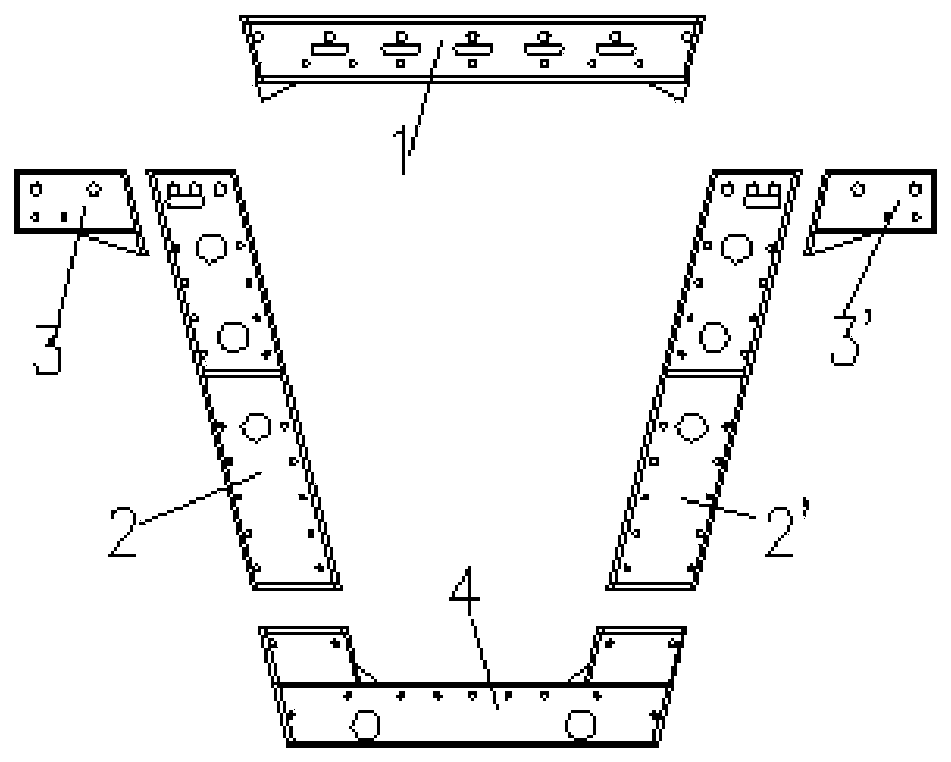 Prefabricated box girder end die capable of being rapidly positioned and dismounted