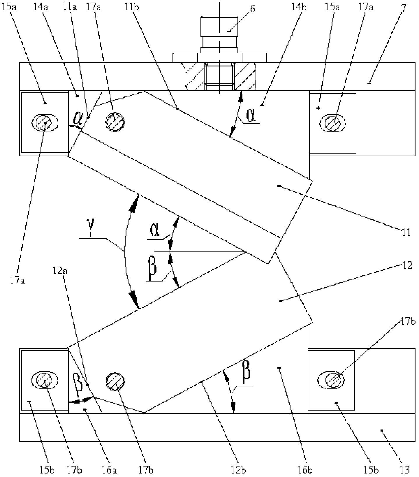 Clamping device for rapidly replacing cutting blades