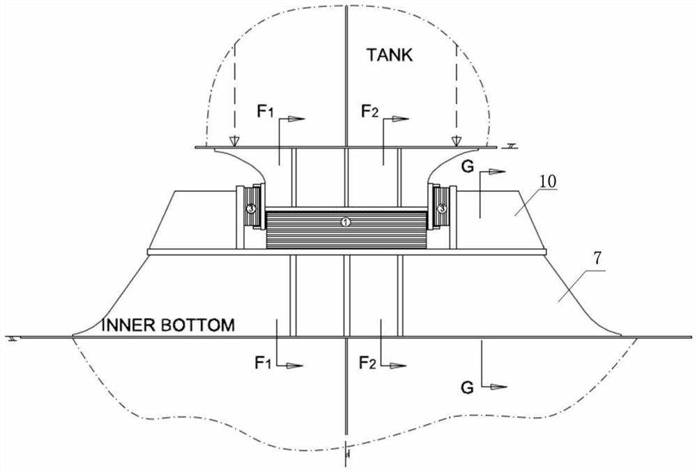 A kind of assembling method of support device of containment system of b-type lng ship