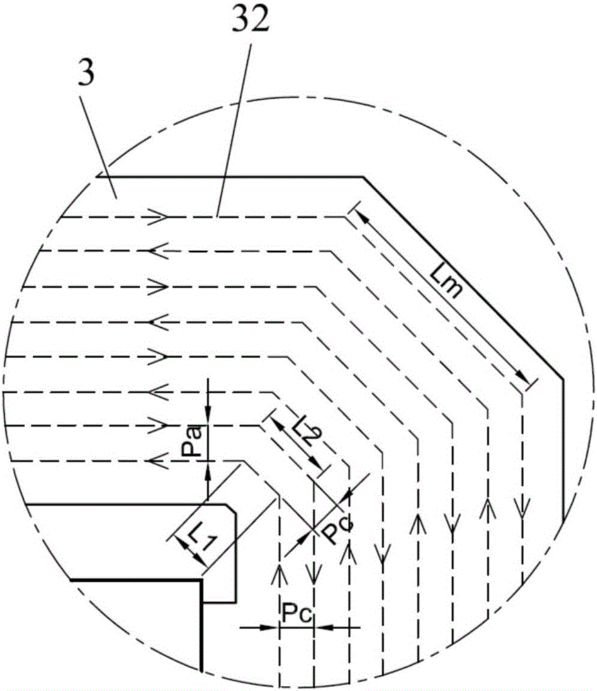 Laser etching circuit structure of touch panel