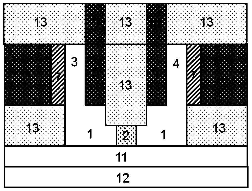 A rectangular gate-controlled u-shaped channel bidirectional switch tunneling transistor and its manufacturing method