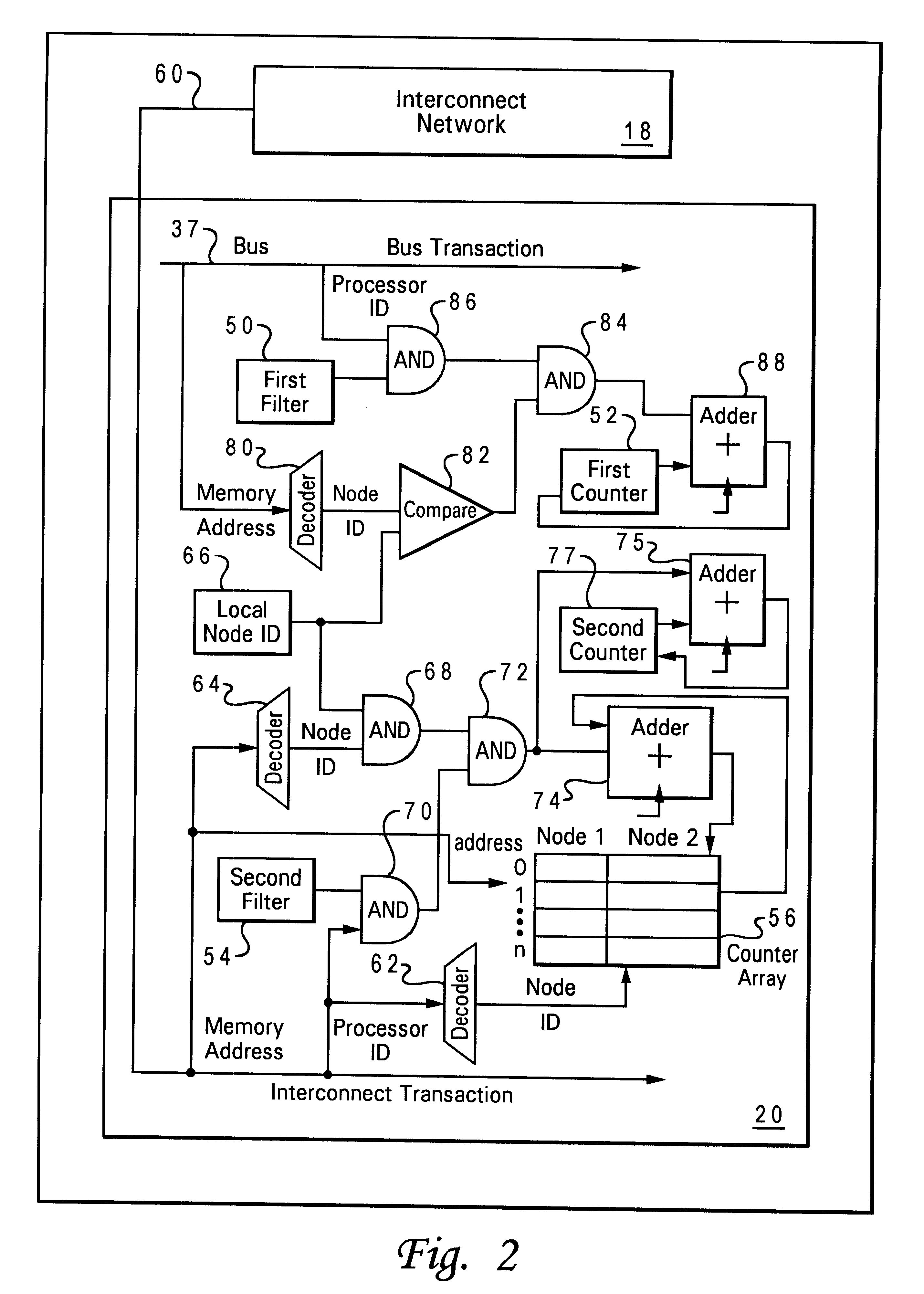 Method and system in a distributed shared-memory data processing system for determining utilization of shared-memory included within nodes by a designated application