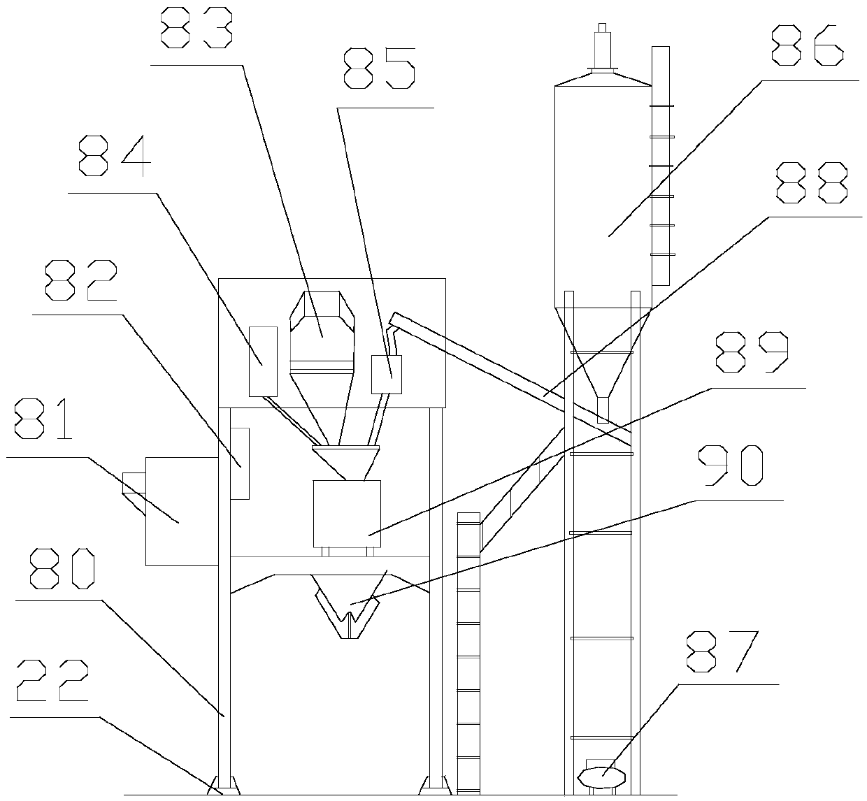 Double-stage driving type building cement stirring station