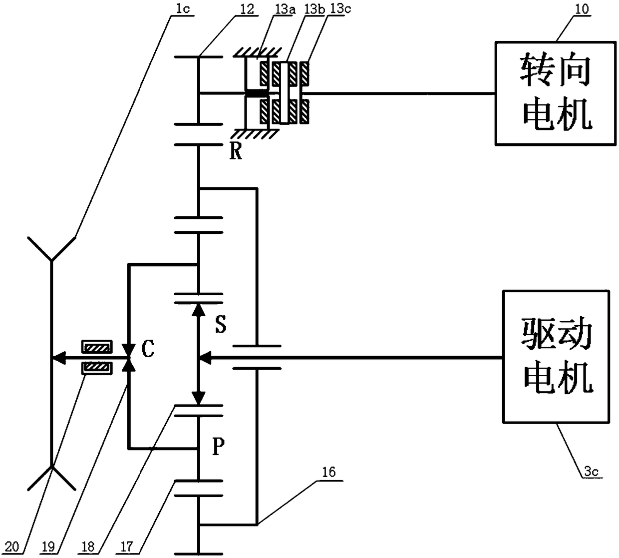 Tracked vehicle steering system and method