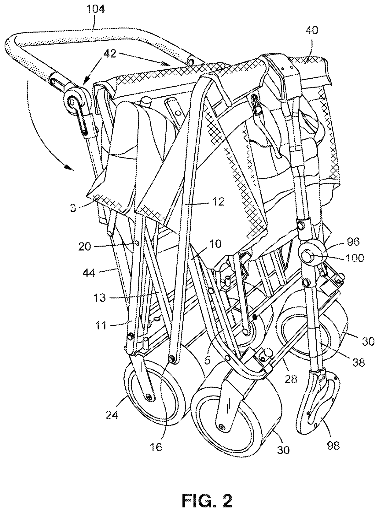 Folding wagon having fold-down seats