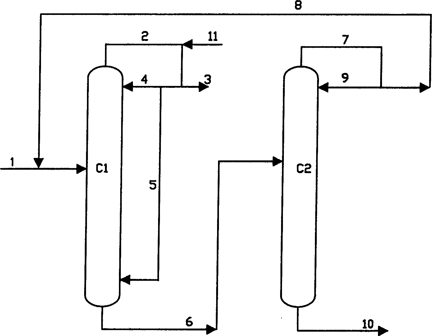 Method for purifying acrylic acid b utilizing azeotropic rectification