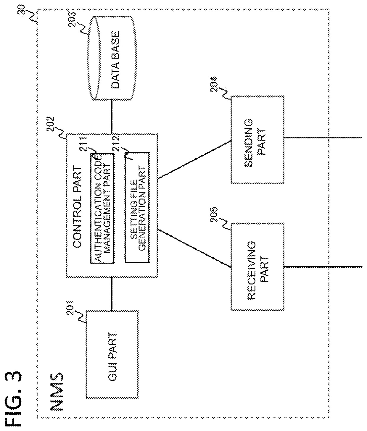 Communication system and method of changing a setting