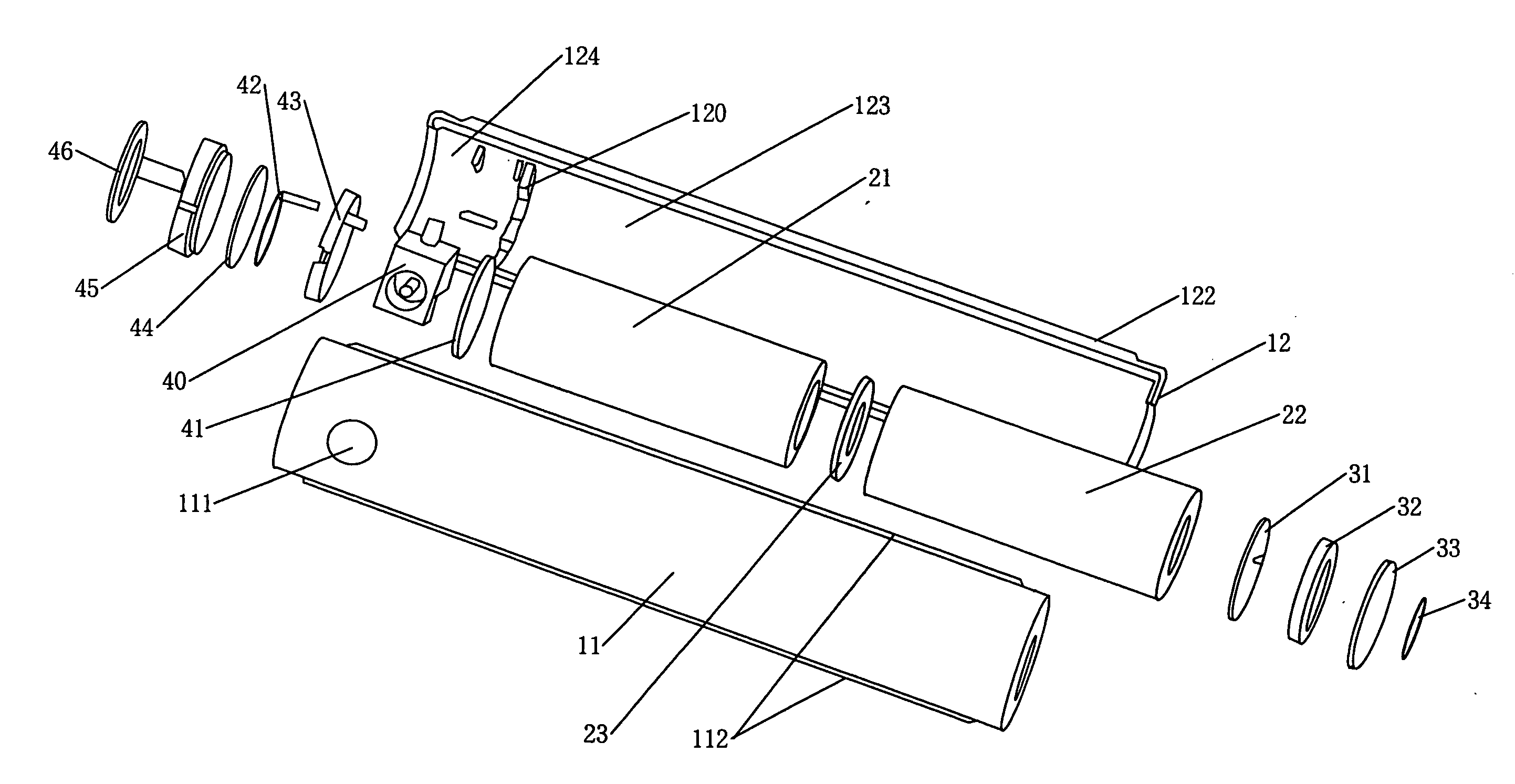 Battery device with plural joined-together batteries