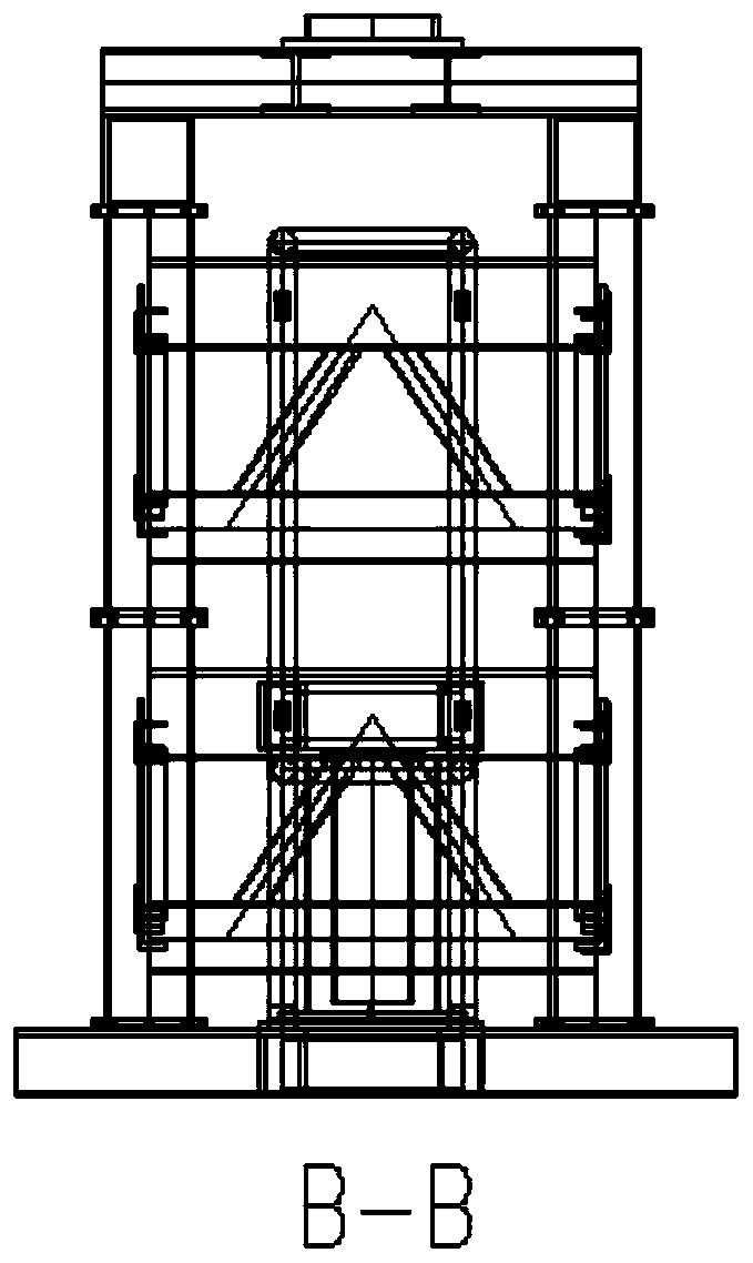 Bottom section adding hydraulic jacking system and construction method