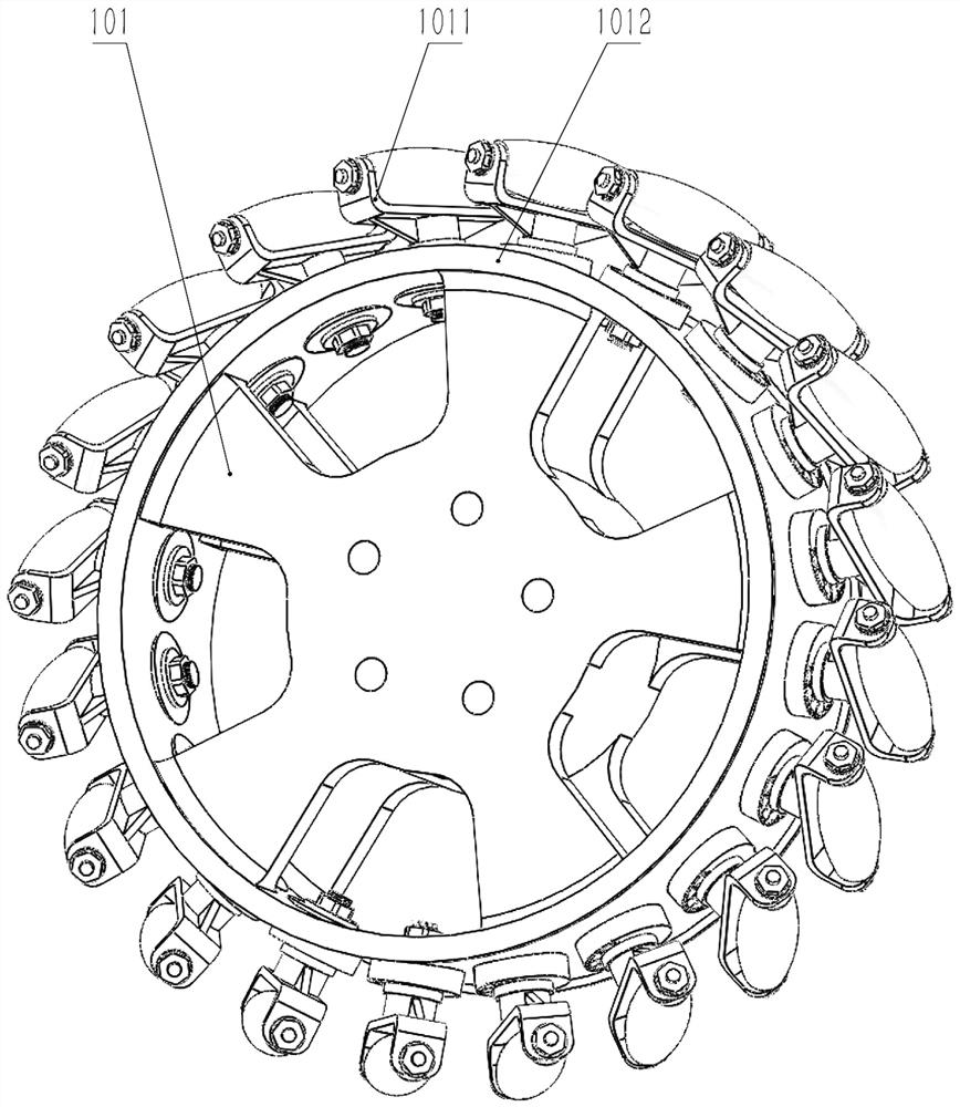 Uniform-stress spraying device for Mecanum wheel gate panel and control method